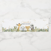 Oh Boy Greenery Safariベビーシャワー ペットボトルラベル (シングルラベル)