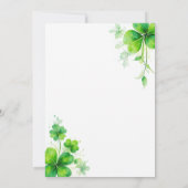 Oh Boy Greenery St. Patrick's Day Baby Shower 招待状 (裏面)