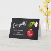 Oh Boy Grinch赤ちゃんシャワーおめでとう カード (黄色い花)