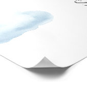 Oh Boy Hot Air Balloon Baby Shower Welcome Sign ポスター (角)