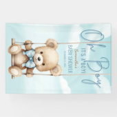Oh Boy It's A Boy Bear Baby Shower背景 横断幕 (横)