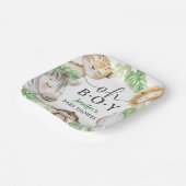 Oh Boy Jungle Baby Shower Safari Animals  ペーパープレート (傾斜あり)