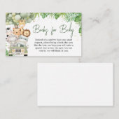 Oh Boy Jungle Safariベビーシャワーベビー エンクロージャーカード (正面/裏面)