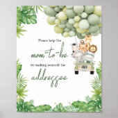 Oh Boy Jungle Safariベビーシャワー封筒ステーション ポスター (正面)