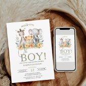Oh Boy Jungle Safariベビーシャワー 招待状