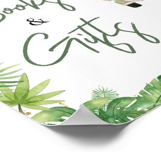 Oh Boy Jungle Safari赤ちゃんシャワー本とギフト ポスター (角)