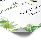 Oh Boy Jungle Safari Baby Shower Welcome Sign ポスター (角)