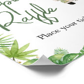 Oh Boy Jungle Safari Shower Diaper Raffle Sign ポスター (角)