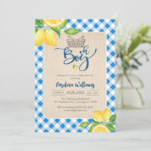 Oh Boy Lemon Baby Shower Invitation 招待状 (スタンド正面)
