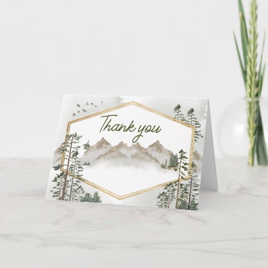 Oh Boy Let the Adventure Begin Baby Shower サンキューカード (正面)