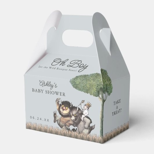 Oh Boy! Let the Wild Rumpus Start | Baby Shower フェイバーボックス (正面サイド)