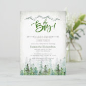Oh Boy Let's Adventure Begin Forest Baby Shower  招待状 (スタンド正面)