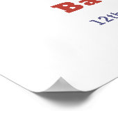 Oh Boy Little Slugger Baseball Baby Shower Welcome ポスター (角)