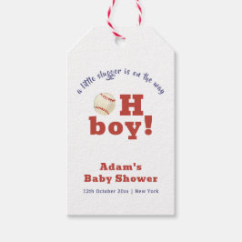 Oh Boy Little Slugger Baseball Sport Baby Shower ギフトタグ