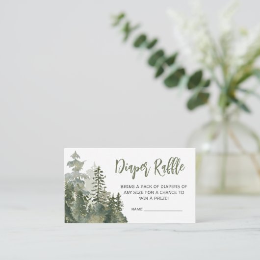 Oh Boy Lumberjack赤ちゃんシャワーおむつラッフル エンクロージャーカード (スタンド正面)
