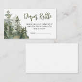 Oh Boy Lumberjack赤ちゃんシャワーおむつラッフル エンクロージャーカード (正面/裏面)