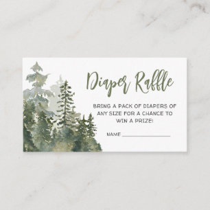 Oh Boy Lumberjack赤ちゃんシャワーおむつラッフル エンクロージャーカード