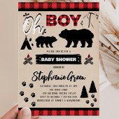 Oh Boy Lumberjack ベビーシャワー 招待状