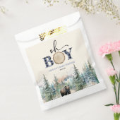 Oh Boy Lumberjack Woodland Forest Bear Baby Shower フェイバーバッグ (封をした状態)