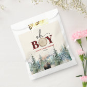Oh Boy Lumberjack Woodland Forest Bear Baby Shower フェイバーバッグ (封をした状態)