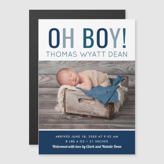 Oh Boy Magnetic Photo Birth発表 (正面/裏面)