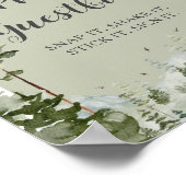 Oh Boy Pine Forest Baby Showerフォトゲストブック ポスター (角)