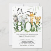 Oh Boy Safariベビーシャワー 招待状 (正面)