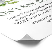 Oh Boy Safari赤ちゃんシャワー言わないベビー ポスター (角)