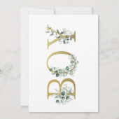 Oh Boy Safari Animals緑のベビーシャワー 招待状 (裏面)