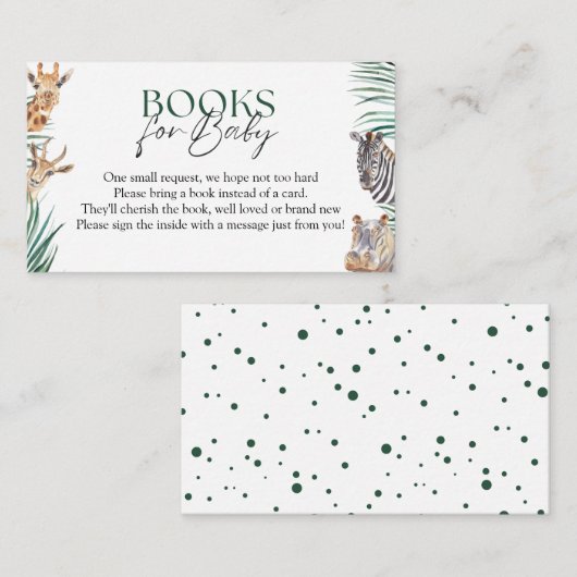 Oh Boy Safari Animals赤ちゃんシャワーベビー エンクロージャーカード (正面/裏面)