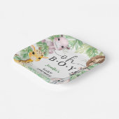 Oh Boy Safari Animals Baby Shower Jungle ペーパープレート (傾斜あり)