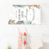 Oh Boy Safari Animals Banner Welcome Sign Banner 横断幕 (インサイチュ)