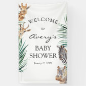 Oh Boy Safari Animals Banner Welcome Sign Banner 横断幕 (縦)