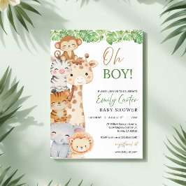 Oh Boy! Safari Baby Shower Invitation 招待状