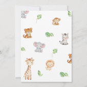 Oh Boy! Safari Baby Shower Invitation 招待状 (裏面)