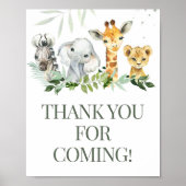 Oh Boy Safari Baby Shower Thank 来 of ポスター (正面)