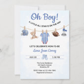 Oh Boy Sports Baby Shower 招待状 (正面)