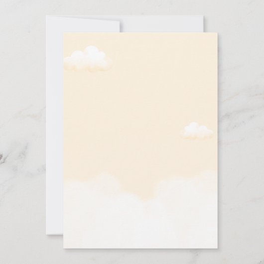 Oh Boy,  Teddy Bear Baby shower boy 招待状 (裏面)