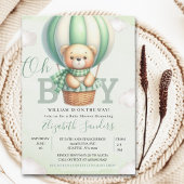 Oh Boy, Teddy Bear Baby Shower Boy 招待状