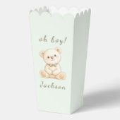 Oh Boy Teddy Bear Baby Shower Popcorn  フェイバーボックス (正面)