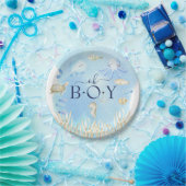 Oh Boy Under the Sea Baby Shower 7"プレート ペーパープレート (パーティー)