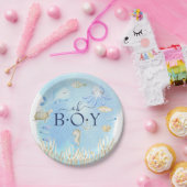 Oh Boy Under the Sea Baby Shower 7"プレート ペーパープレート (パーティー)
