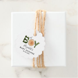Oh Boy Woodland Baby Showerありがとう フェイバータグ