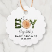 Oh Boy Woodland Baby Showerありがとう フェイバータグ (正面)