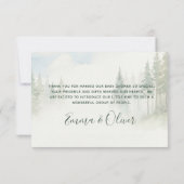 Oh Boy Woodland Bear Baby Shower Thank You Card 招待状 (裏面)