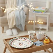 Oh Boy Woodland Winter Baby Shower Invitation Pape ペーパープレート