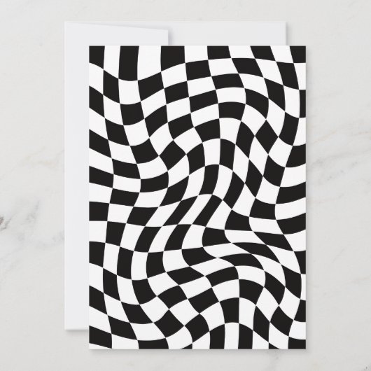 Oh Boy! Yellow Checkered Happy Face Baby Shower 招待状 (裏面)