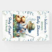 Oh Buoy, it's a Boy! Fishing Themed Baby Shower 横断幕 (横)