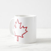 Oh Canada Day Red Canadian Maple Leaf crayon Paint コーヒーマグカップ (正面左)