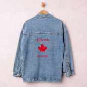 Oh Canada | Elegant Red Maple Leaf デニムジャケット (ハンガー)